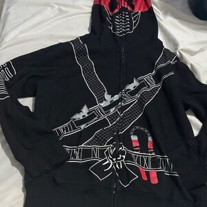 Black and Red Graphic Women's Hoodie